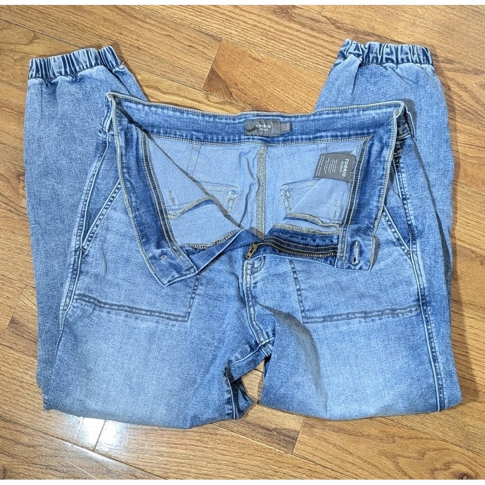 Y2K Utility Cargo Jogger Torrid Relaxed Fit Denim Jeans Plus Size 14R